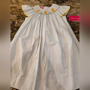 Claire & Charlie White and Yellow Kids Dress